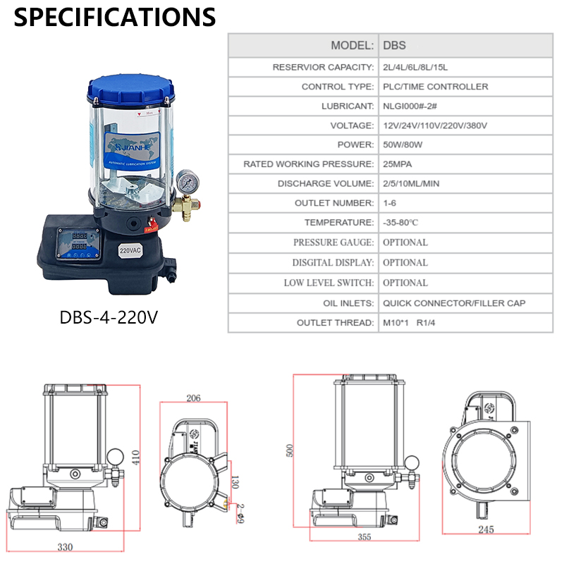 Manufacturer of Automatic Lubrication Pump: DBS Model
